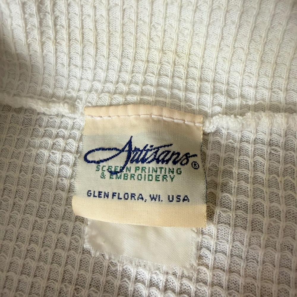 Artisans Nautical Lighthouse Waffle Knit Button Front Shirt Womens White L C+ - Picture 5 of 12